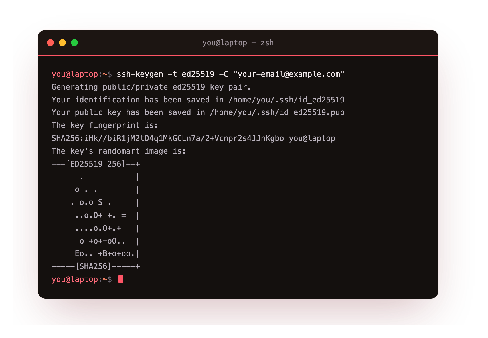 Generating an ed25519 SSH key